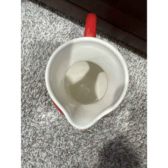 Pier 1 Imports Summer Stripes Pitcher 8" Multicolor Red Orange Yellow Pottery - Picture 4 of 5